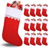 1pc Red Felt Christmas Stockings Bulk Xmas Fireplace Santa Socks Christmas Tree Hanging Stockings Decoration Gift Packing