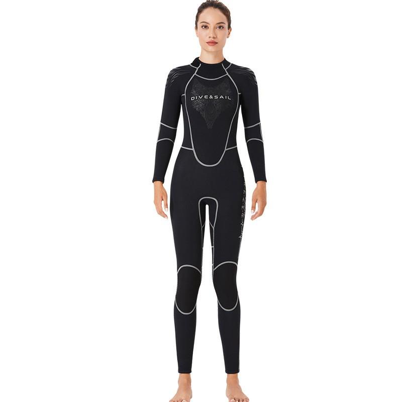 3mm Neoprene Wetsuit Men Women Full Body Long Sleeve Diving Surfing Swimming Thermal Protection