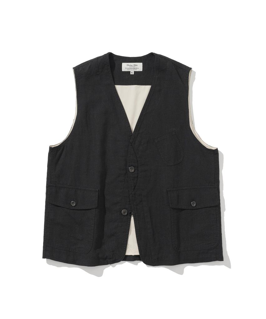 Uniform Bridge Linen Hunting Vest Black
