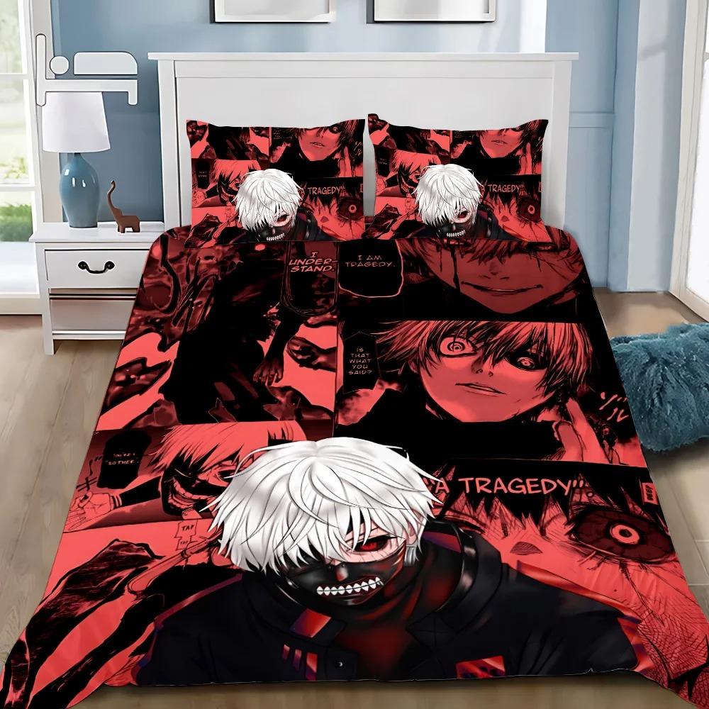 Anime T-Tokyo G-Ghoul Povlak na peřinu Povlak na polštář Sada povlečení Pro dospělé Dítě Chlapec Dívka Dekorace ložnice Děti Jednolůžko Dvojlůžko Velká velikost Dárek