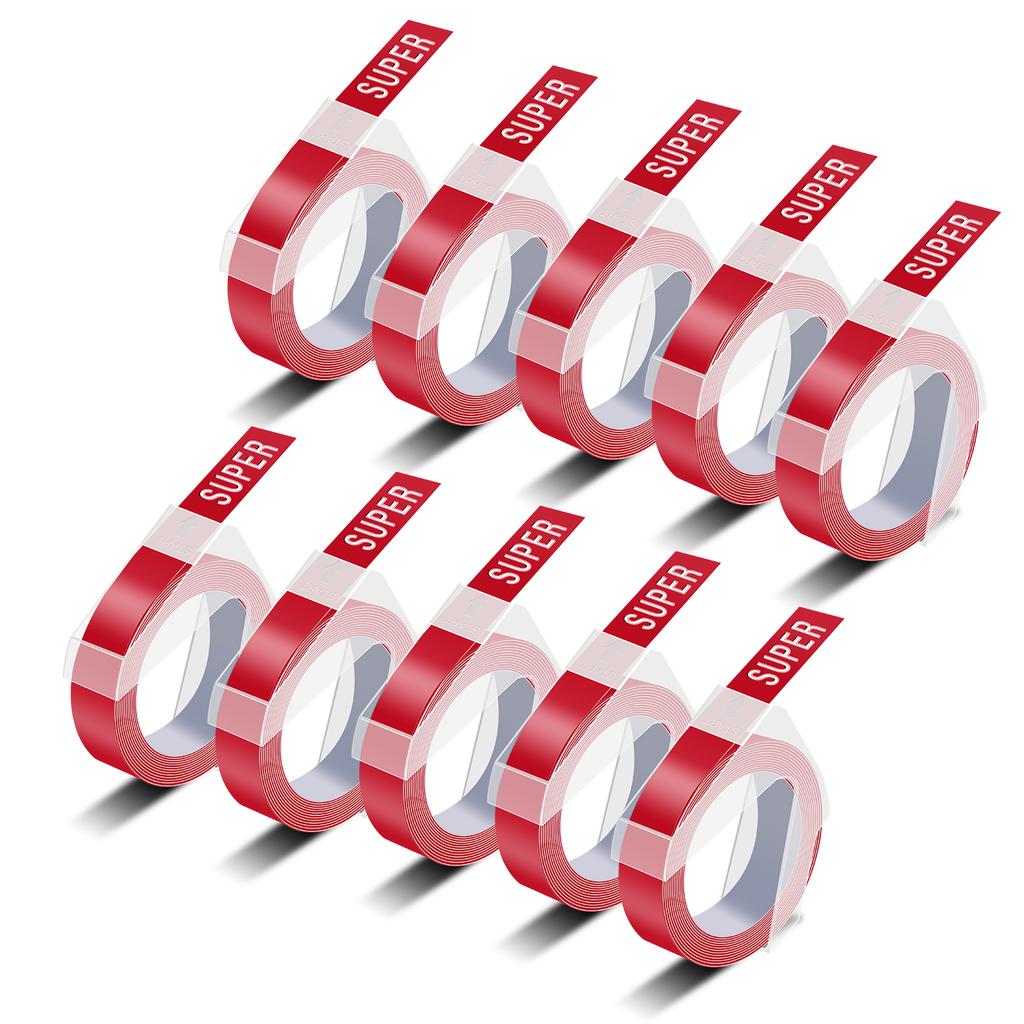 3/5/10PCS 3D Embossing Tapes Compatible for Dymo 520109 898130 9mm/12mm Label Tape For DYMO Embossers Xpress 12965 12966 Maker