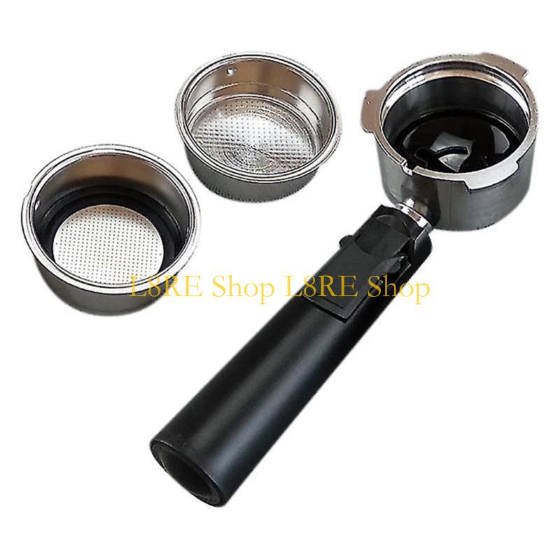 L8RE 51mm Espresso Bottomless Portafilter 3 Ear Stainless Steel Bottomless Portafilter 51mm Espresso Machine Filter Basket