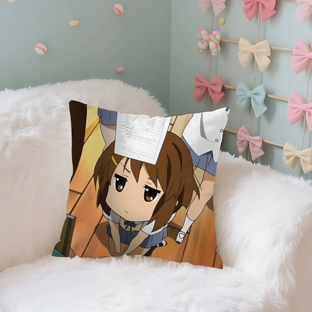 Cute Yyui Hirasawa Kawaii Case Plush Fabric Soft Pillowcase Double Sided Print Cushion Cover Household Gifts
