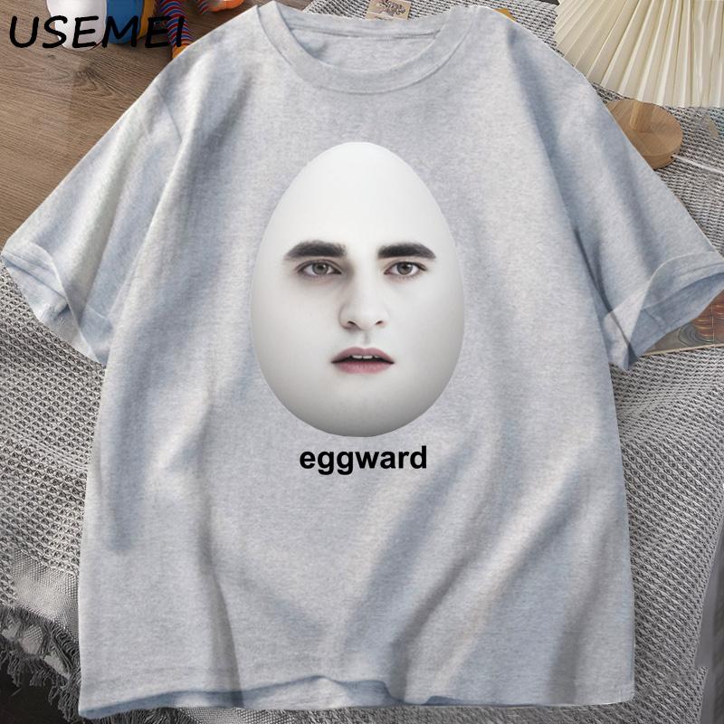 Twilight Eggward Meme T-Shirts Men Edward Cullen Parody Humor Graphic T Shirt Casual Cotton Short Sleeve Printed T Shirt Tops