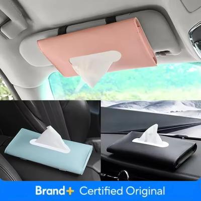 Car Tissue Box Towel Sets Car Sun Visor Tissue Box Holder Auto Interior Storage Decoration for BMW Car Accessories Amagi