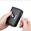 BAAZ2 Car Sticker For BMW For BMW PU Leather Men Women Card Holder Small Zipper Wallet Solid Coin Purse Accordion Design rfid ID Busin