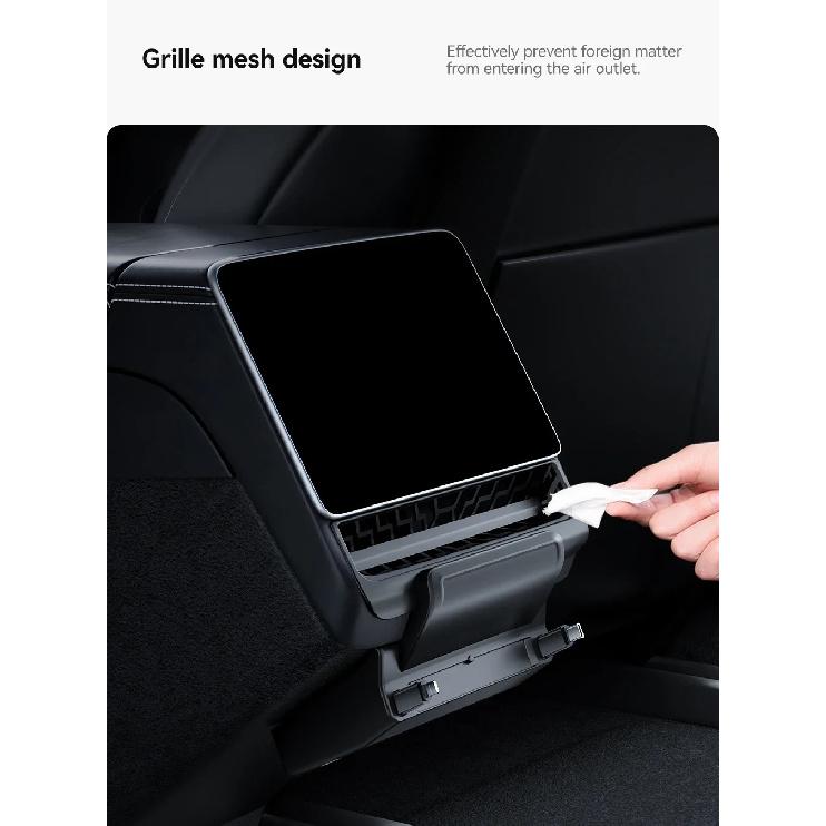 For Tesla Model 3 Y Highland Juniper 2026 Rear Air Vent 27W Quick Charger USB Shunt HUB Intelligent Docking Station Accessories