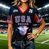 Women's Fashion Casual Letter Print Short Sleeve T-Shirt Top for Everyday Wear