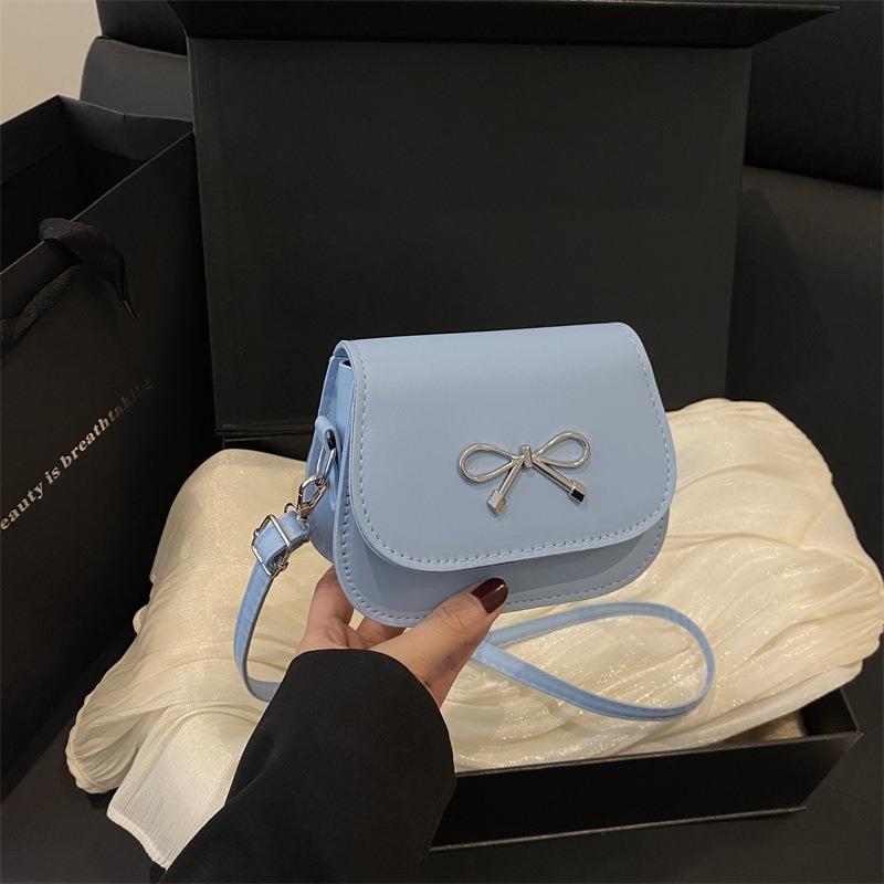 Premium Sense Popular Bag New Women's Bag Temperament Bow Shoulder Bag Personalized Fashion Versatile Messenger Bag