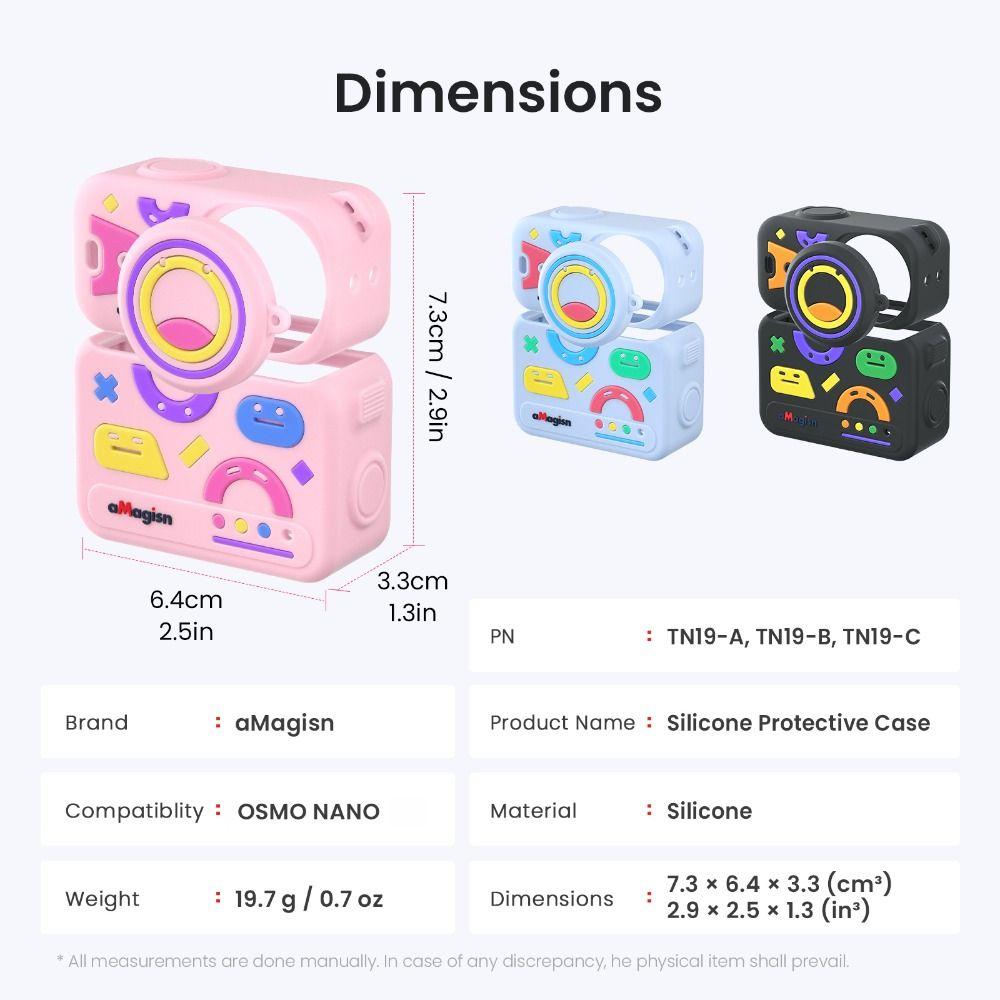 Coloful Protective Case Silicone Body Cover for DJI Osmo Nano Action Camera Accessories