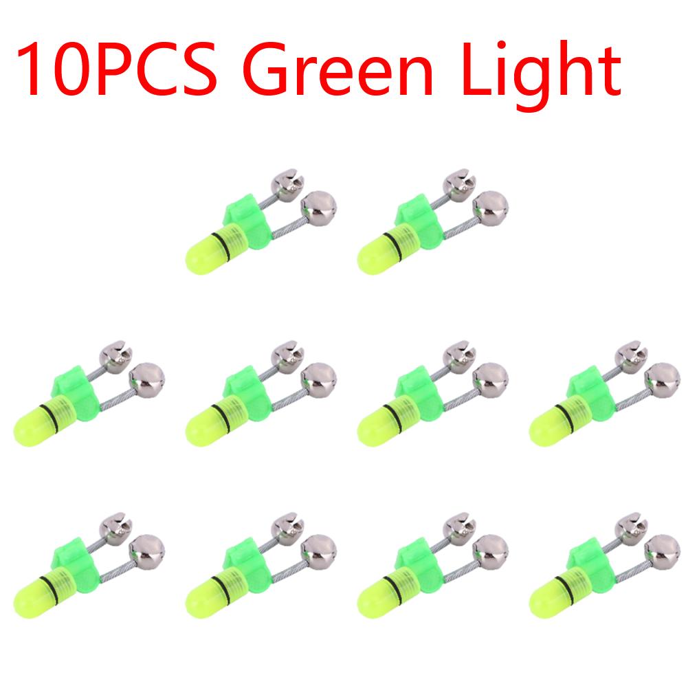 Bite Alarm Night LED Light with Twin Bells Bite Alarm Finder Lamp Fishing Bait Alarm Tackle Sea Fishing Practical Tools