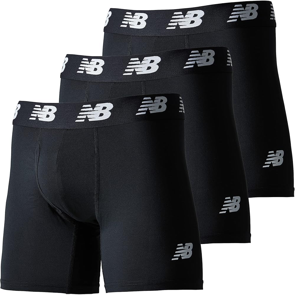 New Balance Premium Boxer Briefs 6 Inch Quick Dry 3-Pack