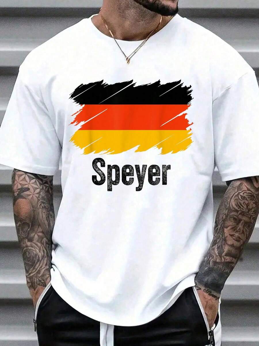 

Speyer, Germany, Deutschland T-Shirt, Casual Crew Neck Short Sleeved Summer Top,Unisex T-Shirt XXXL
