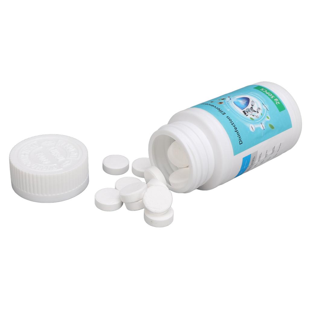 50Pcs Pool Cleaning Tablets Ultra Cleaning Pool Chlorine Tablets for Hot Tubs Spas Sinks 2g