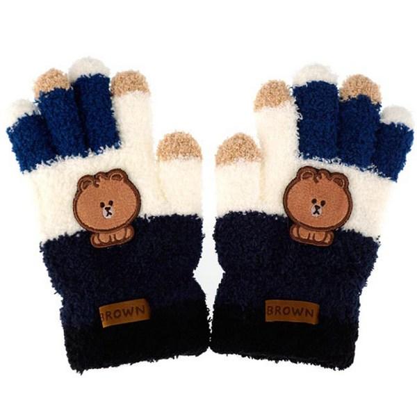 

Детские коричневые простые повседневные перчатки Line Friends Oji Wingsa LGLNG60001