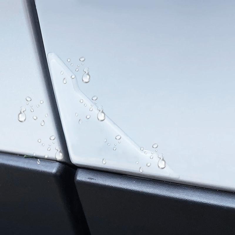 2 Pcs Silicone Auto Care Bumper Crash Door Corner Cover Anti-collision Stickers