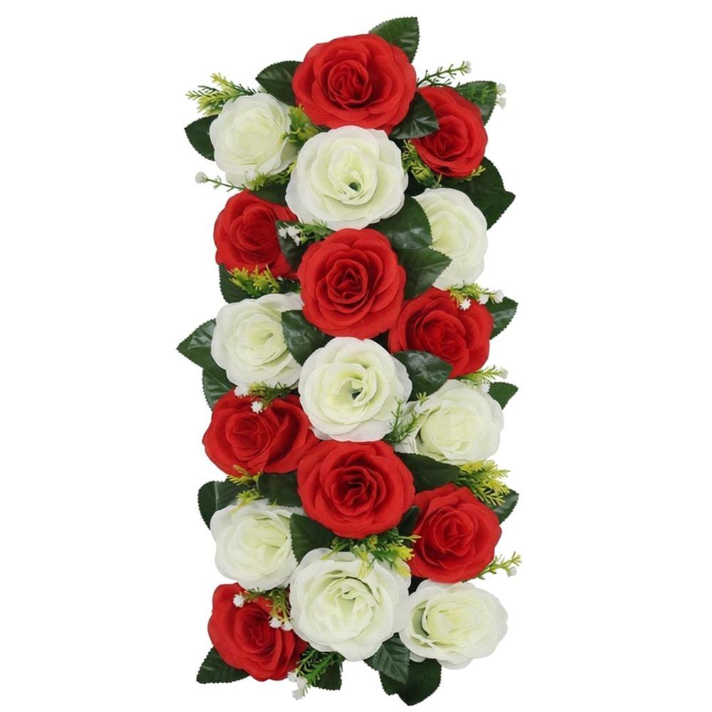 Rose Row Artificial Rose Flowers Flower Wall Shooting Prop Fake Flowers Lintel Flower Floral Decoration Wedding Arch Flower