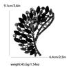 Luxury Rhinestone Crystal Leafs Brooches for Women Unisex Creativity Pins Banquets Party Backpack Gifts Jewelry Accessories