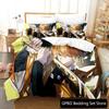 Anime Zenitsu Agatsuma Demon Slayer Bedding Set Single Twin Double Queen King Cal King Size Bed Linen Set