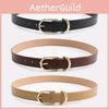 Color Solid Ladies Belt With Simple Alloy Buckle For Casual Office Looks Weekend