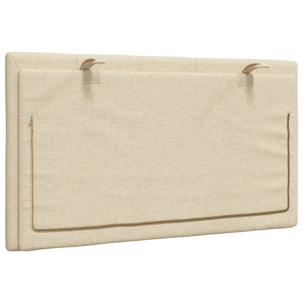 Poduszka Na Wezgłowie, Kremowa, 90 Cm, Tkanina
