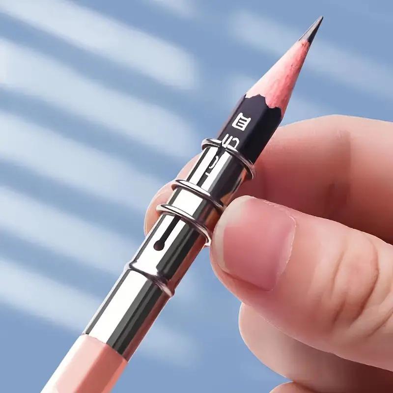 5 bucăți reglabil metal dublu cap creion alungitor creioane extensie suport pentru schiță creioane colorate cărbune rechizite școlare