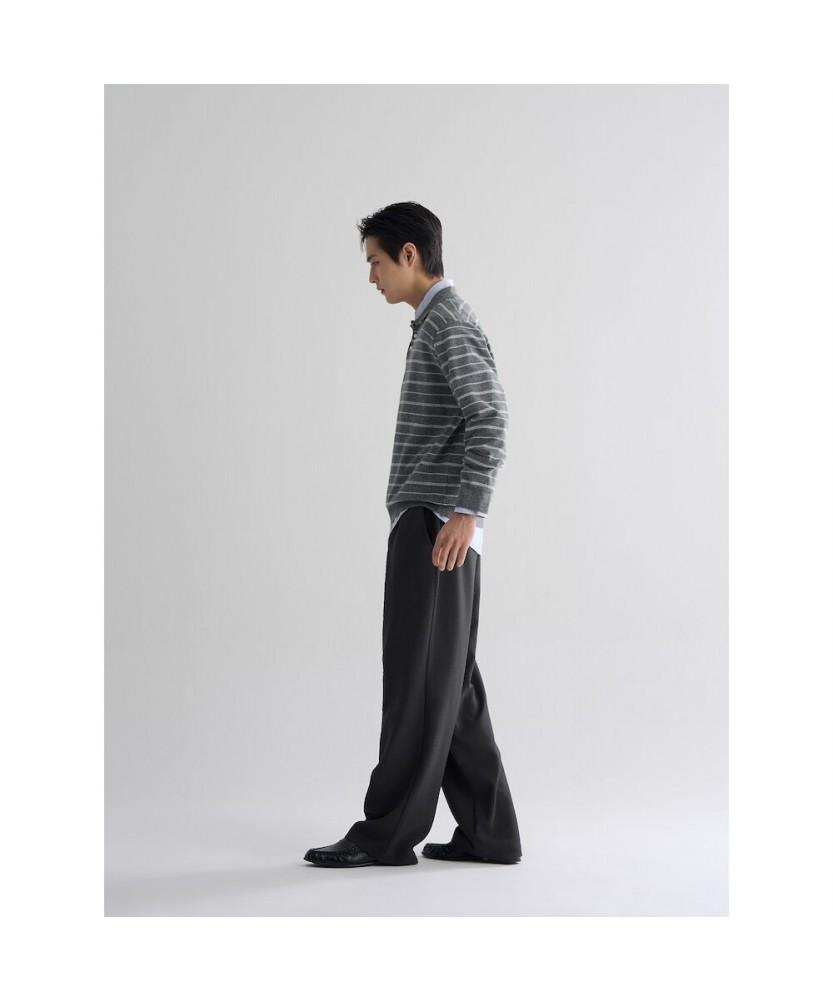 8SECONDS Melange Wide Tapered Fit Slacks Ash
