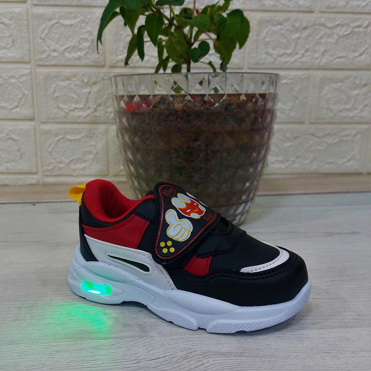 

MP One 3127 Черно-красная подсветка Bebe Детские спортивные кроссовки 22