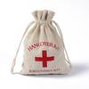 Red Cross Hangover Kit Cotton Drawstring Bag - Medicine Gift Packaging