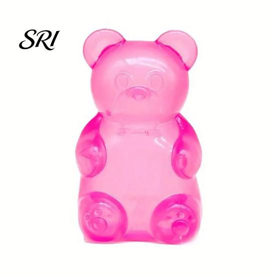 Glitter Bear Toy Clear Squeeze Anxiety Stress Relief Sugar Ball Sensory Soft Stretchy Decompression Fidget Slow Rising