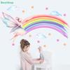Fairy & Rainbow Wall Stickers - Colorful Kids Room Decor Decals, Removable Watercolor Style Wall Art