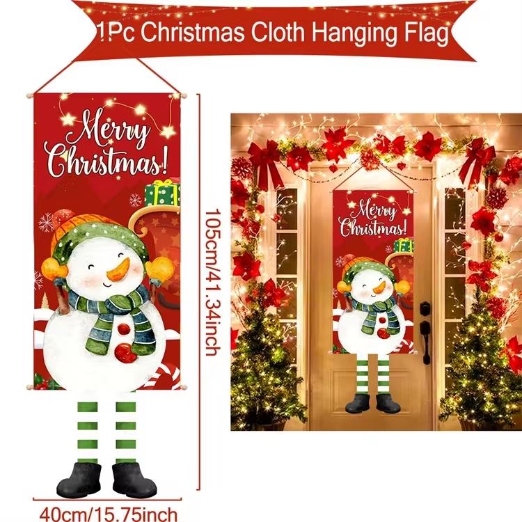 Merry Christmas Hanging Flag Christmas Decorations For Home 2026 Christmas Door Banner Xmas Gifts Navidad Happy New Year 2026