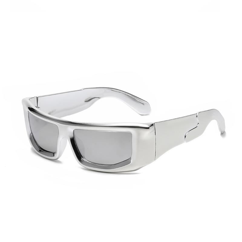 Y2K Futuristic Trendy Sunglasses, Sun Protection & Anti-Glare, Unisex For Cycling And Daily Streetwear 1074
