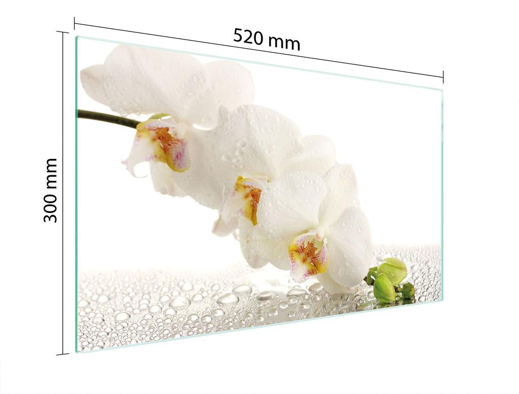 SZKLANA DESKA DO KROJENIA 52x30 ORCHIDEA