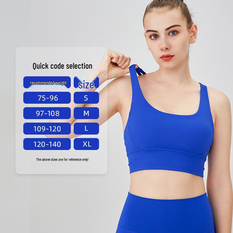 European & American Crisscross Back Sports Bra – Shockproof Running & Yoga Attire for Women