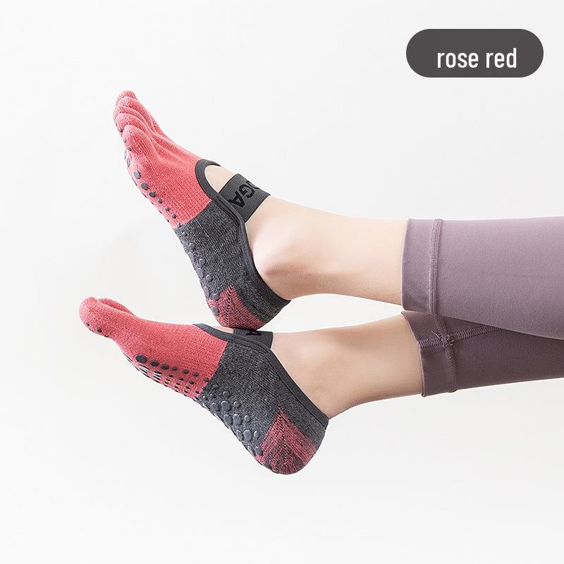 

Women s Non-Slip Five-Toe Mid-Calf Pilates & Yoga Socks – Breathable, Thin, Plus Size, Fitness Sports Socks One Size