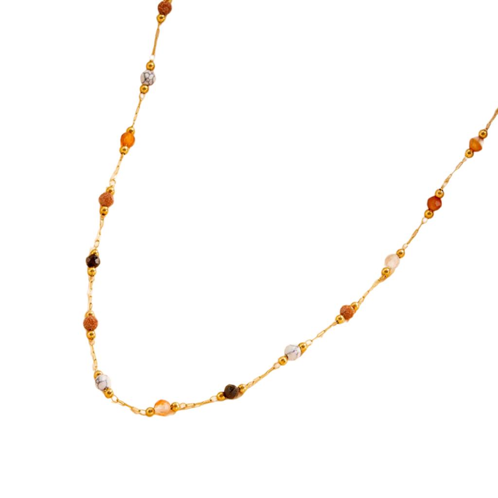 Vintage Bohemian Jewelry Accessory Colorful Stone Beaded Bracelet/Necklace/Anklet for Women and Fashion Enthusiasts