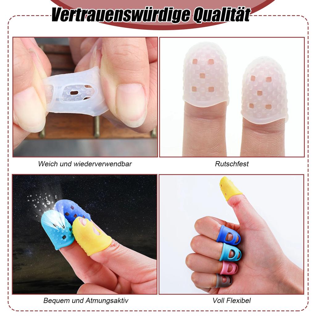 10PCS Colorful Silicone Guitar Fingertip Protection Nonslip Fingerstall for Beginner Playing Electric Guitar Bass Ukulele Kalimb
