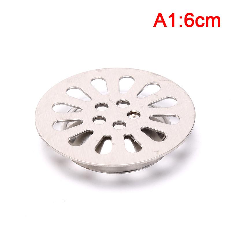 1Pc Stainless Steel Floor Drain Cover Overflow Round Anti-Clogging Shower Drain