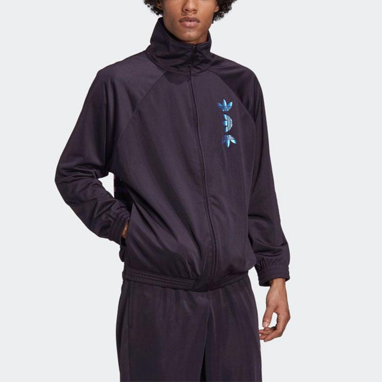 adidas Αυθεντικά Ζακέτα Προπόνησης Zeno Με Εκτύπωση Λογότυπου στην Πλάτη Και Όρθιο Γιακά Ανδρικές Ζακέτες Μαύρο FS7333