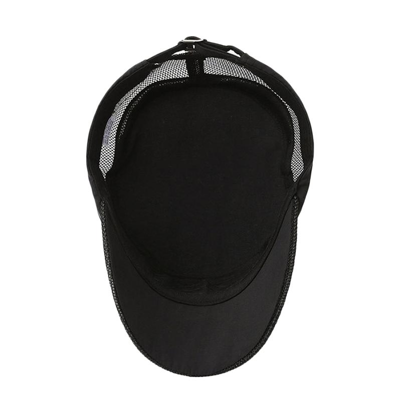 Summer Quick-Drying Flat Cap Men's Outdoor Baseball Cap Sunscreen Fishing Sun Hat Thin Breathable Cap
