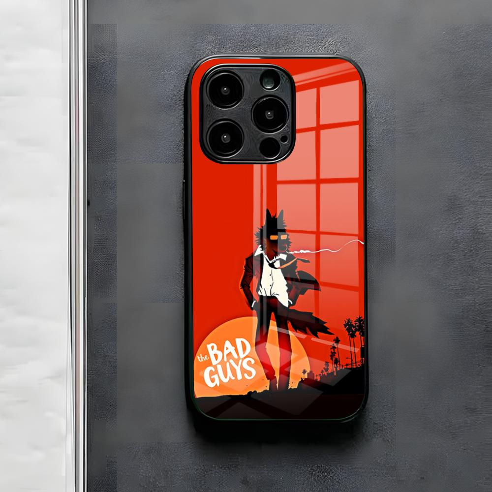 

T-The Bad Guys Phone Case For IPhone 17 Air 16 E Pro Max 15 14 13 Mini 12 Pro 11 Max Plus Black Glass Cover iPhone 12ProMax