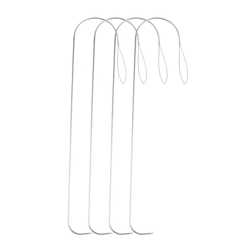 4Pcs Stainless Steel Curved Beading Needle Practical Curved Beading Needle Set for  Bead Jewelry and Decorations 1