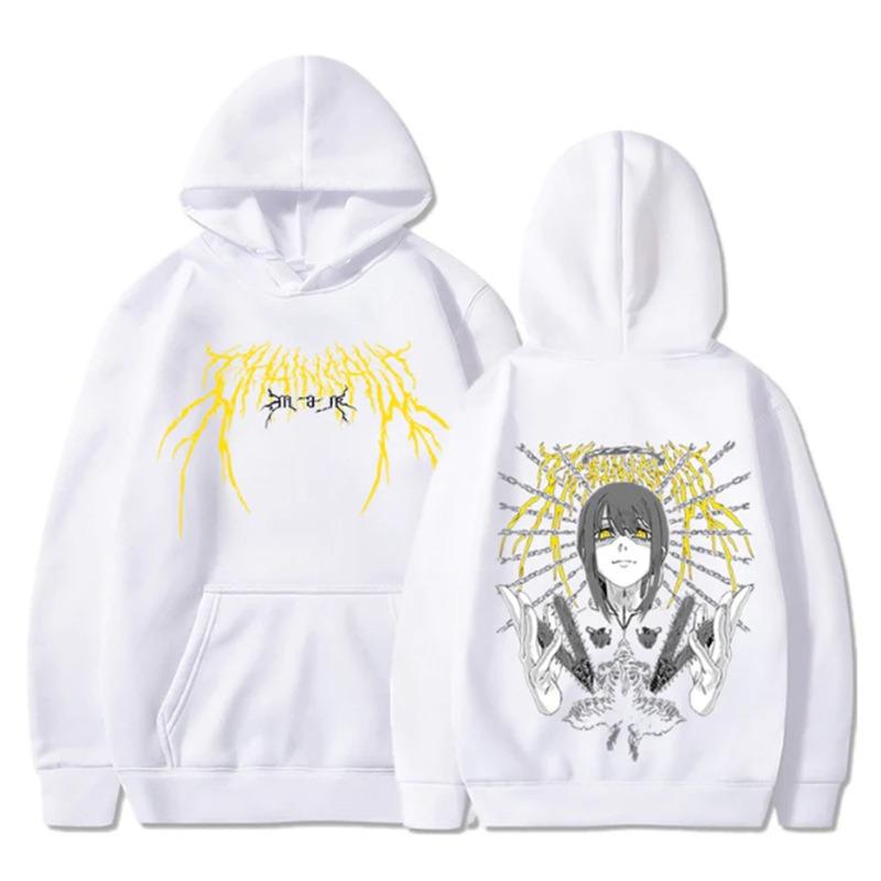 Gothic Chainsaw Man Makima Hoodies Men Fashion Long Sleeve Sweatshirts Women Casual Harajuku Streetwear Pullovers Sudaderas