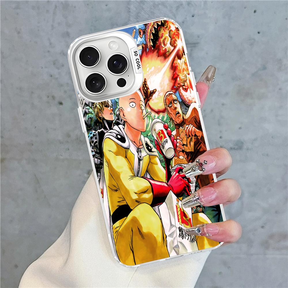 One Punch Man Phone Case For IPhone 16 15 14 13 12 11 Pro Max X XR XSMAX 8 7 Plus Matte Shockproof Back Cover