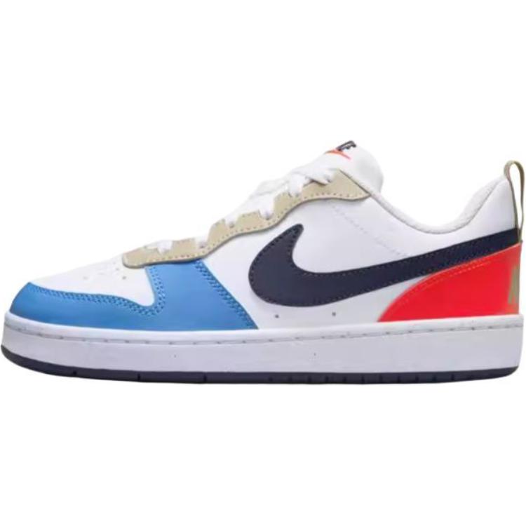 Nike Court Borough Low Recraft GS White Thunder Blue Light Crimson Kids Sneakers Blue-Beyond DV5456-124
