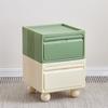 Multi-Layer Plastic Drawer Cabinet Bedside Storage Organizer for Children's Room And Bedrooms Compact Storage Unit for Small Spa