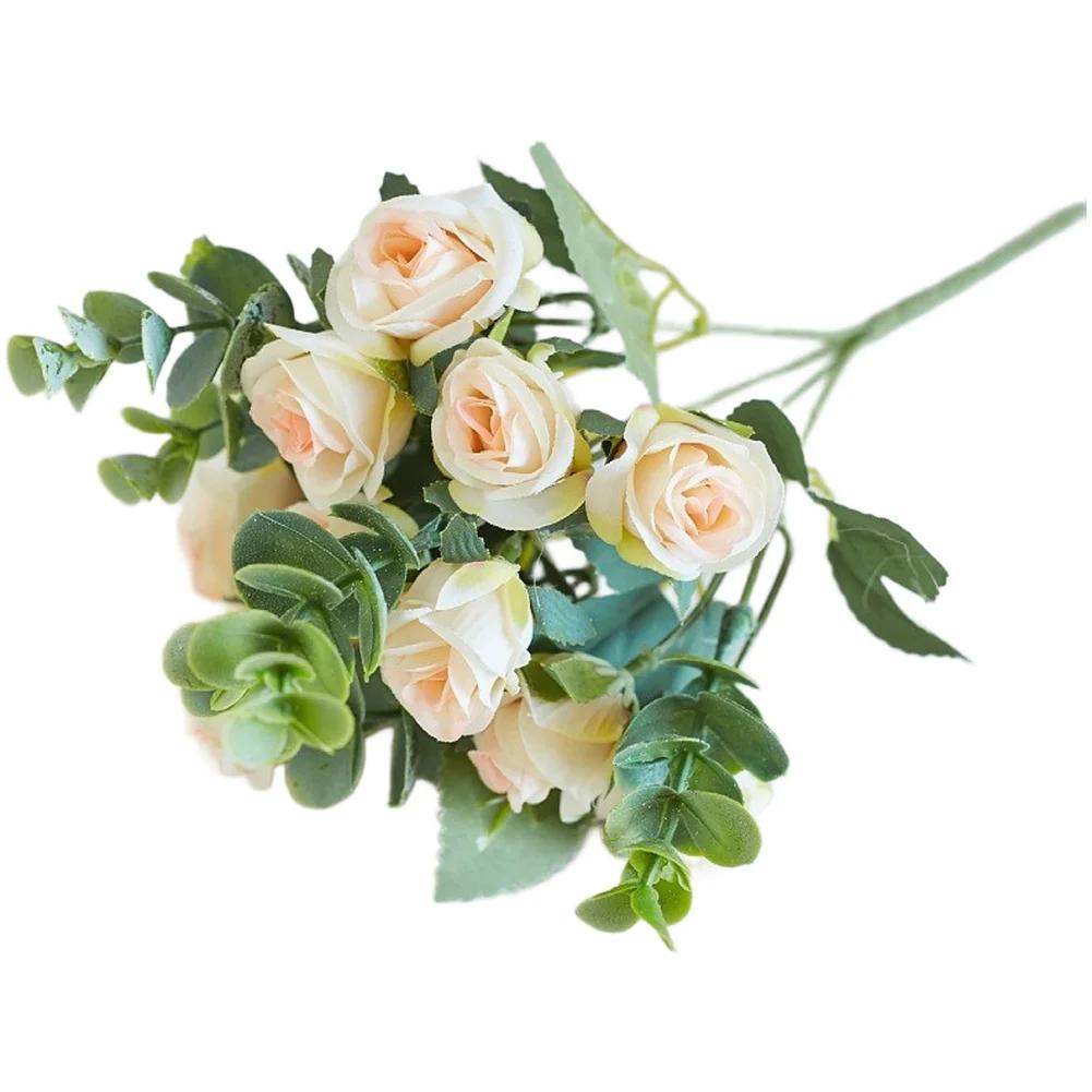 1pcs Artificial Rose Flower Fake Silk Flowers Artificial Flower Wedding Decoration Home Decoration For Outdoor Garden