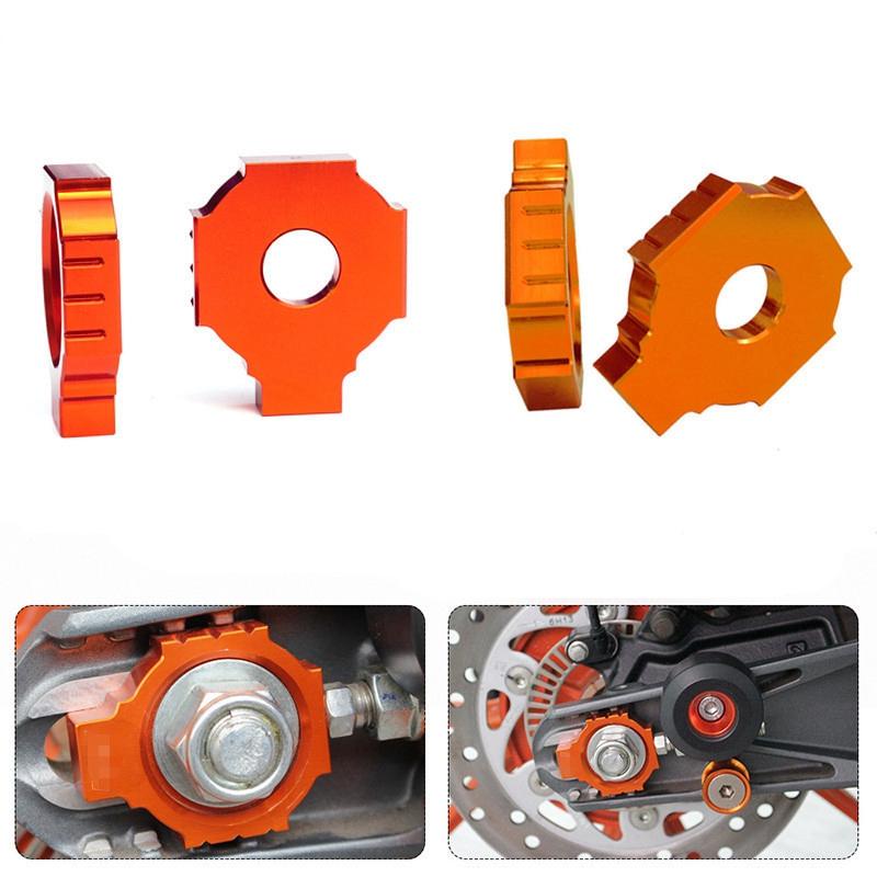

Motorcycle CNC Rear Axle Blocks Chain Adjuster for KT M DUKE125 200 390