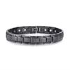 Schwarz-Gold Edelstahl Magnetisches Armband mit Germanium und Negativ-Ionen Uhrenarmband